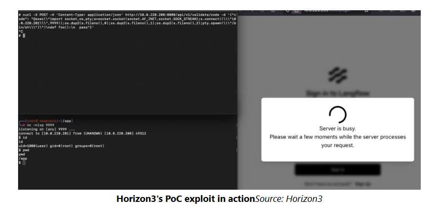 CVE-2025-3248 : Critical Langflow RCE flaw exploited to hack AI app servers

https://www.scyscan.com/news/critical-langflow-rce-flaw-exploited-to-hack-ai-app-servers/