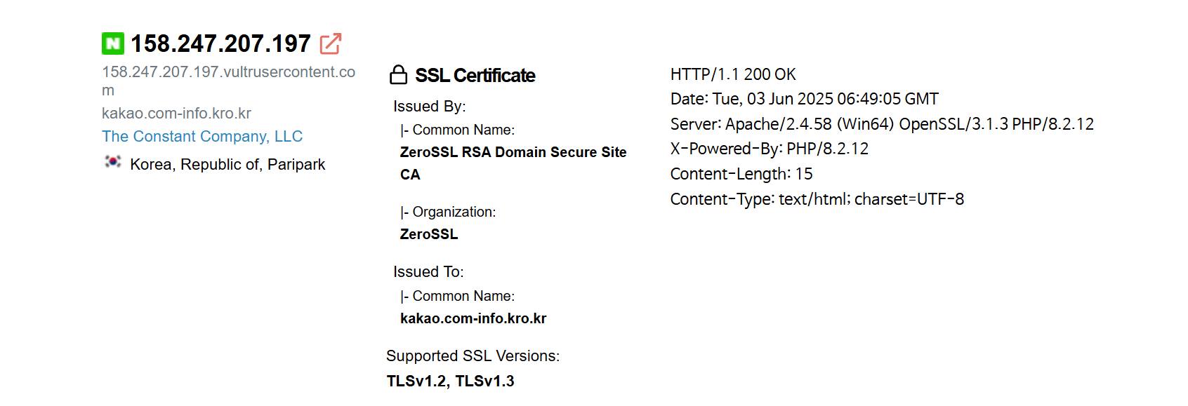 DPRK #Kimsuky IOC 

CN=kakao.com-info.kro.kr